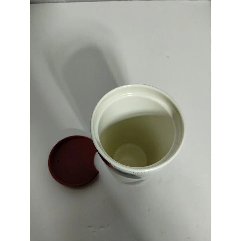 Starbucks Christmas Tree Star Holiday 2020 Double Wall Ceramic Tumbler Mug 12 Oz